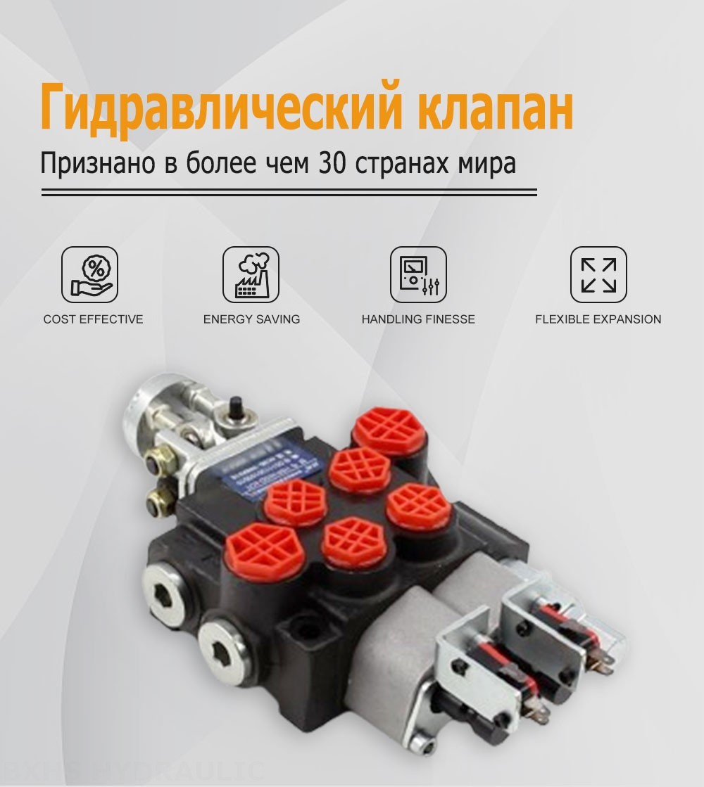 P40 Micro Switch Джойстик 2 катушки Моноблочный направляющий клапан